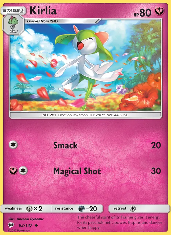 Kirlia - Burning Shadows Pokemon Card