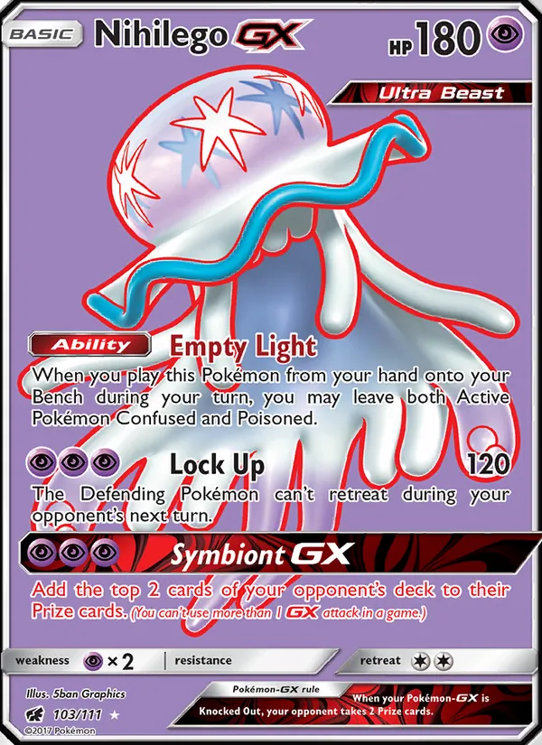 Nihilego GX - Crimson Invasion Pokemon Card