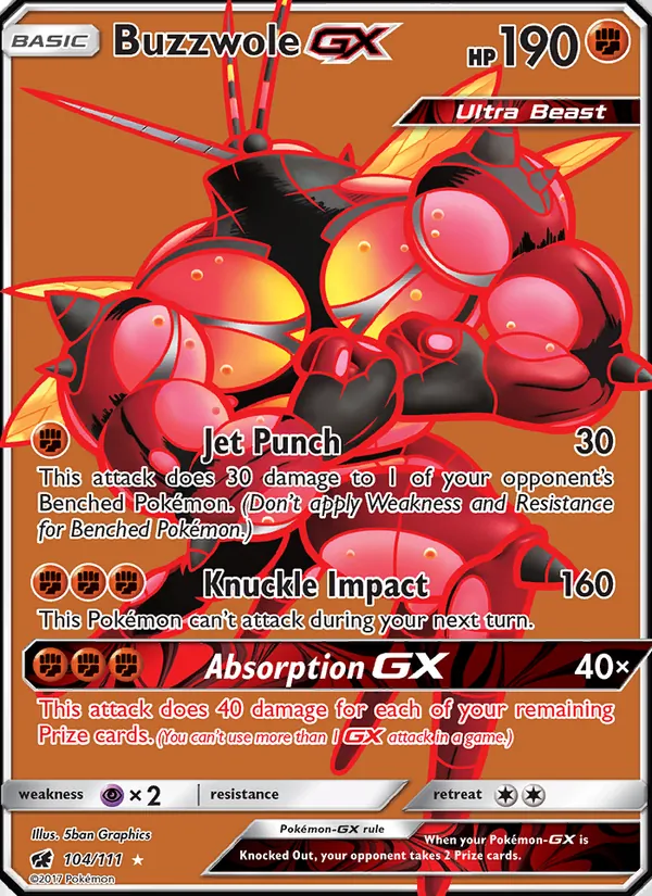 Buzzwole GX - Crimson Invasion Pokemon Card