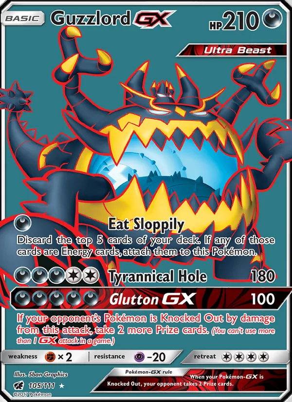 Guzzlord GX - Crimson Invasion Pokemon Card