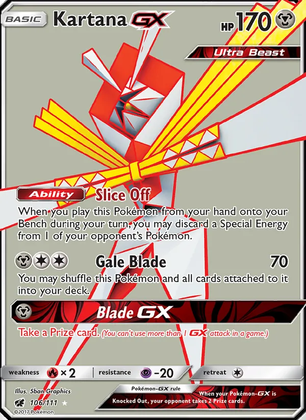 Kartana GX - Crimson Invasion Pokemon Card