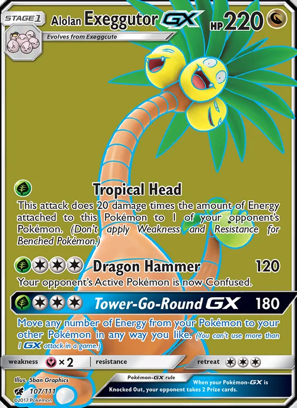 Alolan Exeggutor GX - Crimson Invasion Pokemon Card