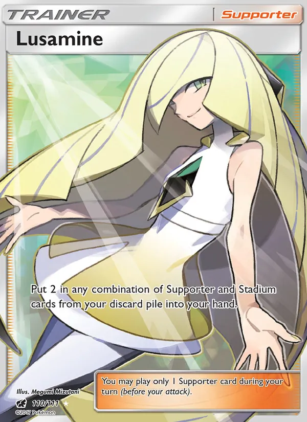 Lusamine - Crimson Invasion Pokemon Card