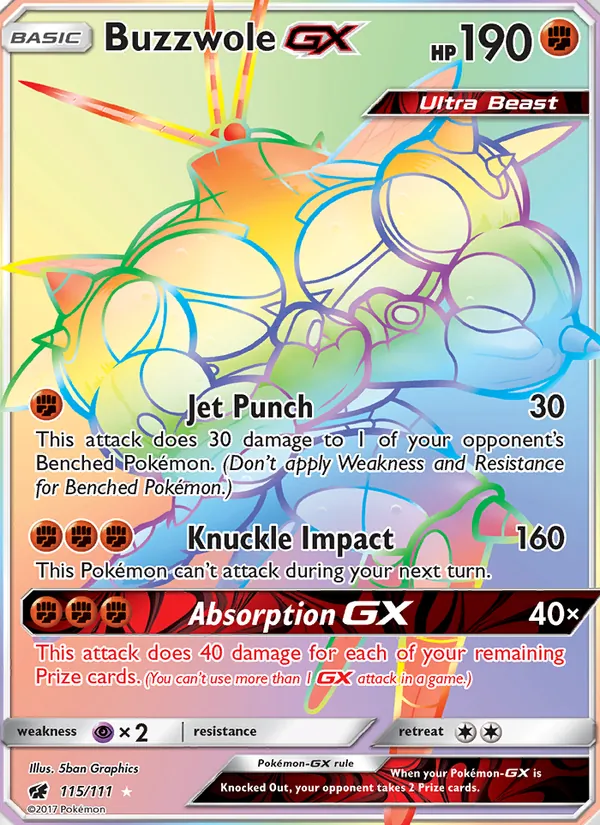 Buzzwole GX - Crimson Invasion Pokemon Card