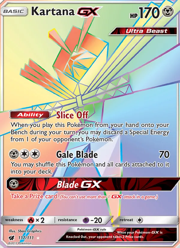 Kartana GX - Crimson Invasion Pokemon Card