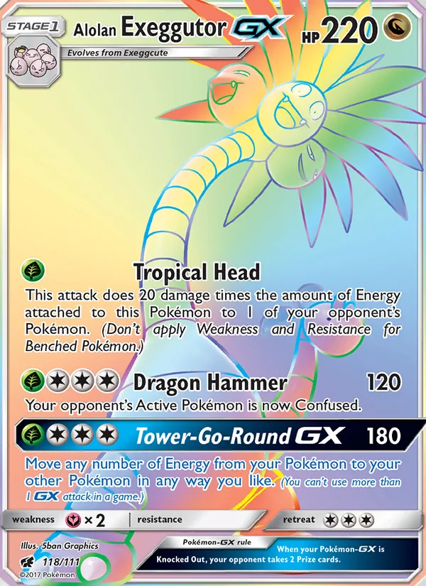 Alolan Exeggutor GX - Crimson Invasion Pokemon Card