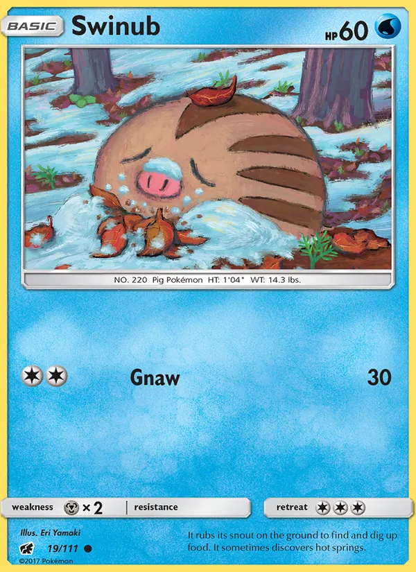 Swinub - Crimson Invasion Pokemon Card
