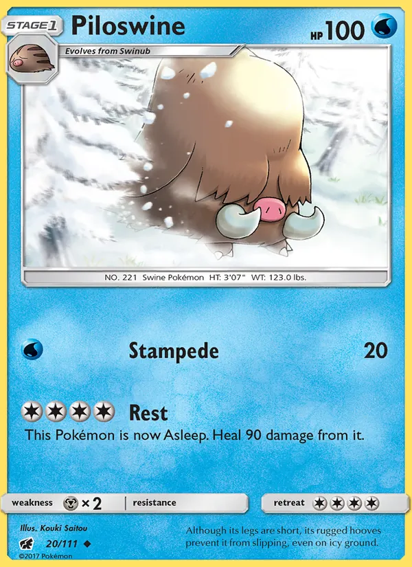 Piloswine - Crimson Invasion Pokemon Card