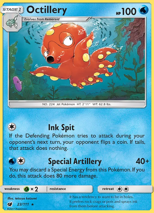 Octillery - Crimson Invasion Pokemon Card