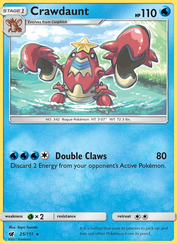 Crawdaunt - Crimson Invasion Pokemon Card