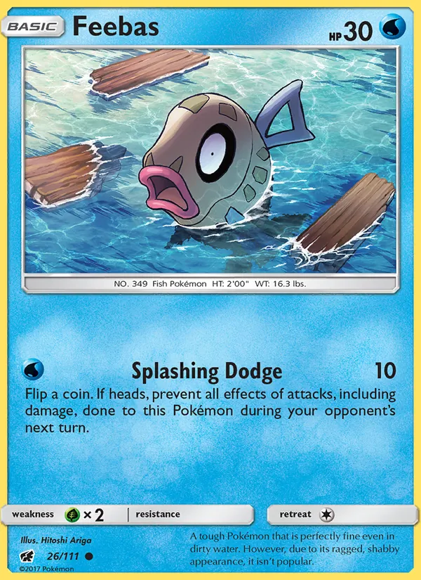 Feebas - Crimson Invasion Pokemon Card