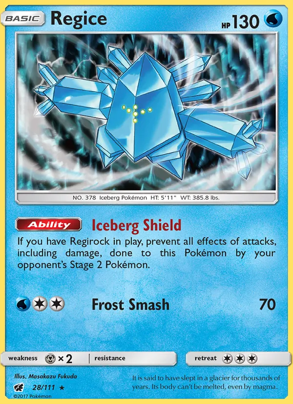 Regice - Crimson Invasion Pokemon Card