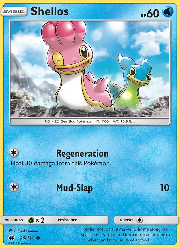 Shellos - Crimson Invasion Pokemon Card