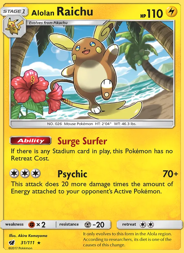Alolan Raichu - Crimson Invasion Pokemon Card