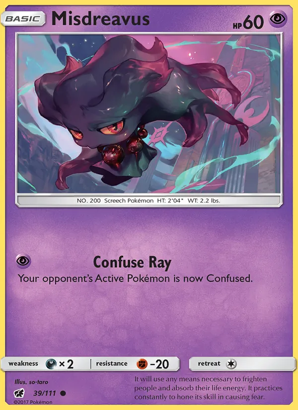 Misdreavus - Crimson Invasion Pokemon Card