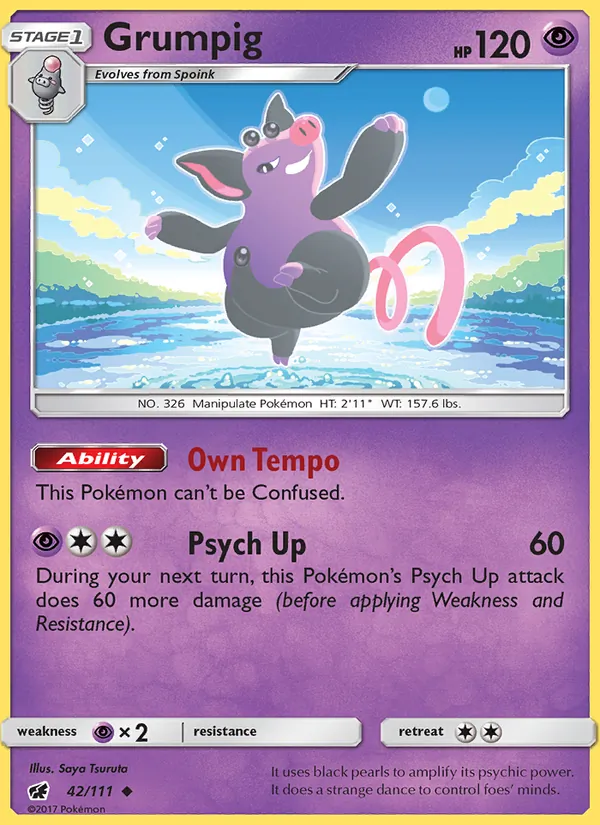 Grumpig - Crimson Invasion Pokemon Card