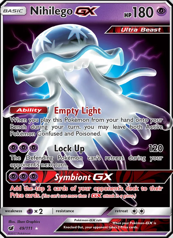 Nihilego GX - Crimson Invasion Pokemon Card