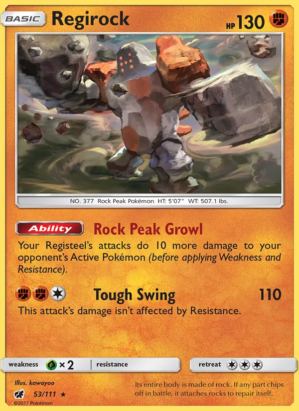 Regirock - Crimson Invasion Pokemon Card