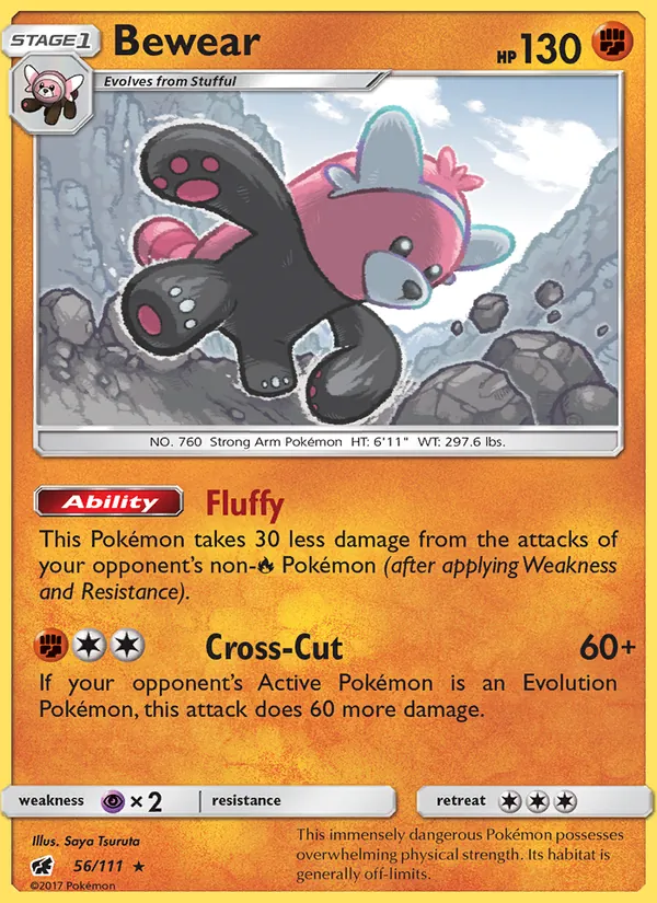 Bewear - Crimson Invasion Pokemon Card