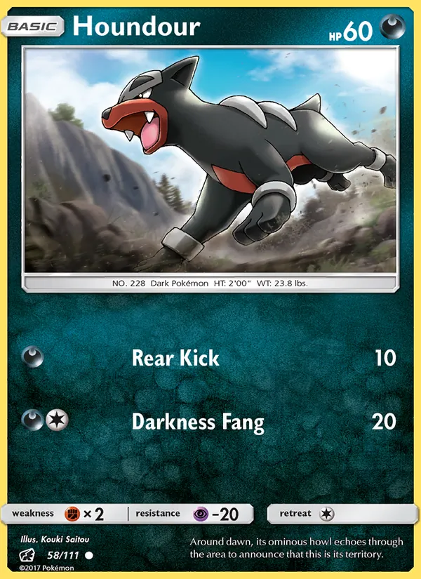 Houndour - Crimson Invasion Pokemon Card