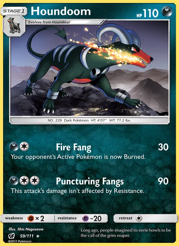 Houndoom - Crimson Invasion Pokemon Card