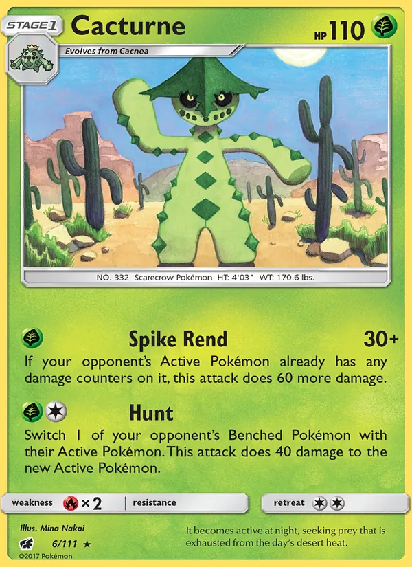 Cacturne - Crimson Invasion Pokemon Card