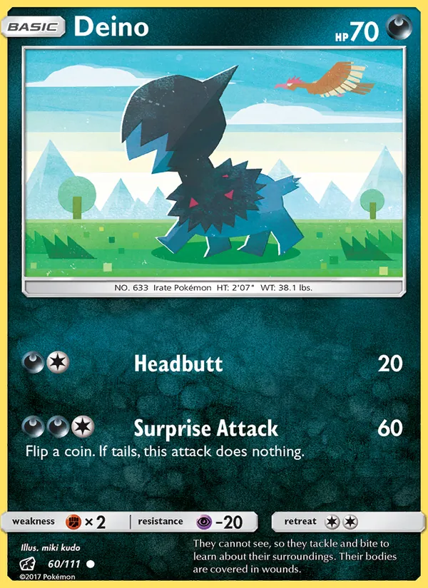 Deino - Crimson Invasion Pokemon Card