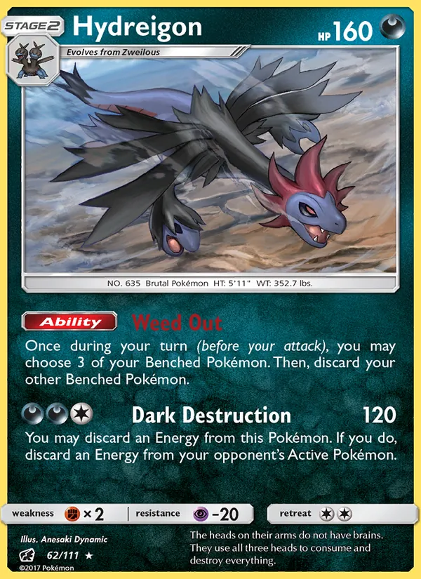 Hydreigon - Crimson Invasion Pokemon Card