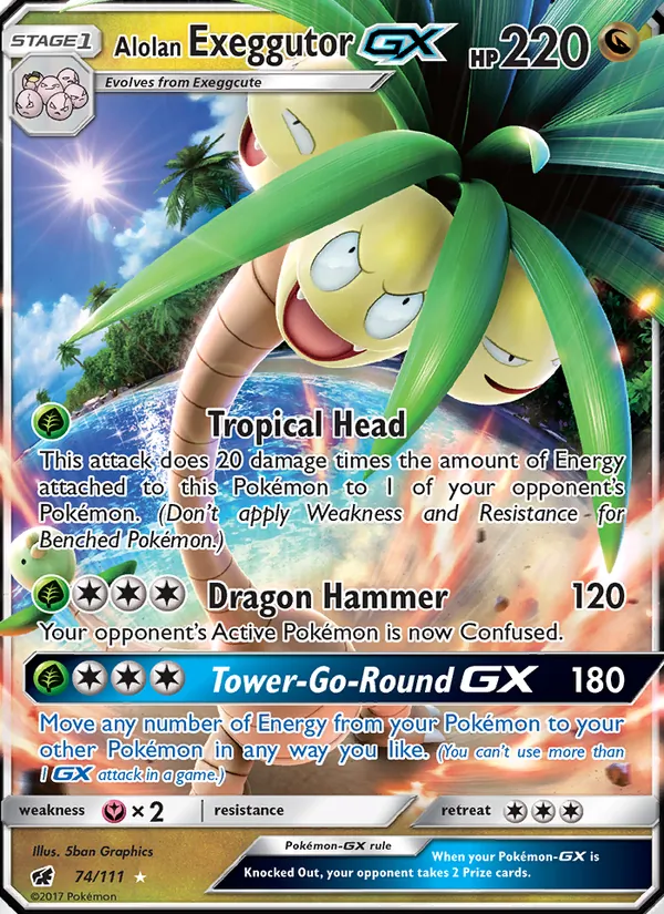 Alolan Exeggutor GX - Crimson Invasion Pokemon Card
