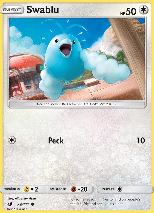 Swablu - Crimson Invasion Pokemon Card