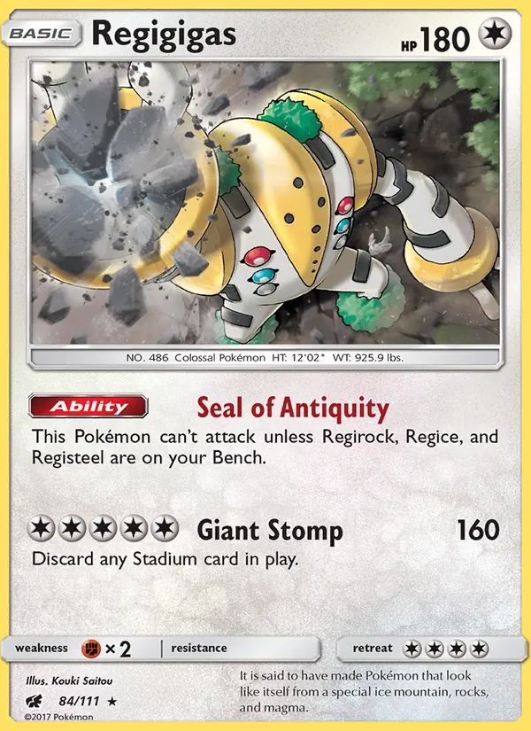 Regigigas - Crimson Invasion Pokemon Card