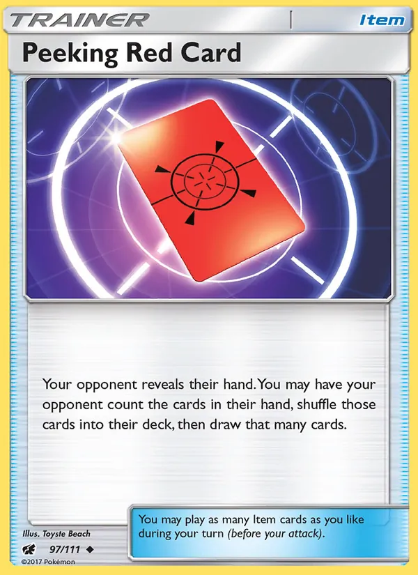 Peeking Red Card - Crimson Invasion Pokemon Card
