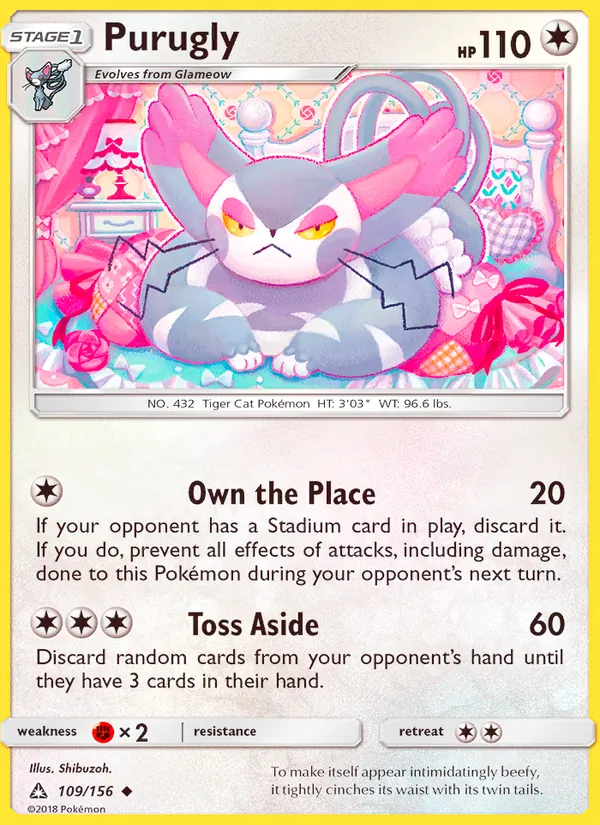 Purugly - Ultra Prism Pokemon Card