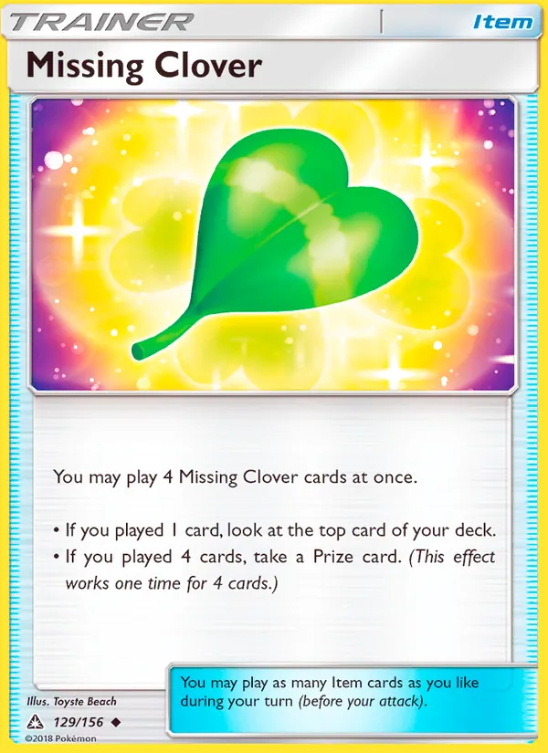 Missing Clover - Ultra Prism Pokemon Card
