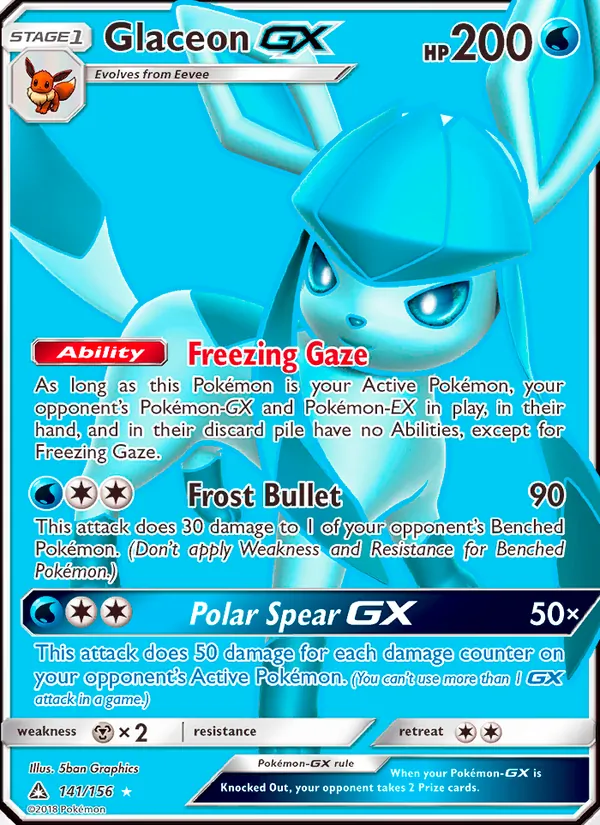 Glaceon GX - Ultra Prism Pokemon Card