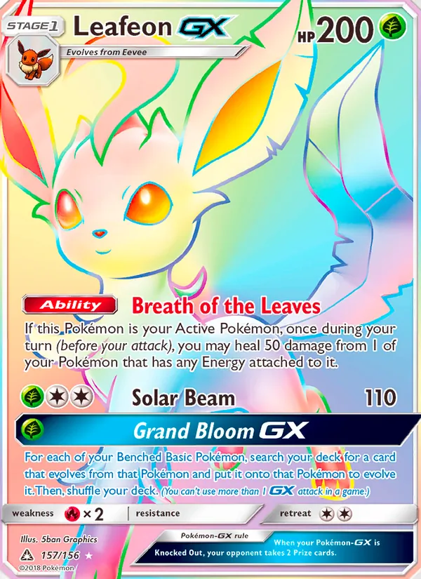 Leafeon GX - Ultra Prism Pokemon Card