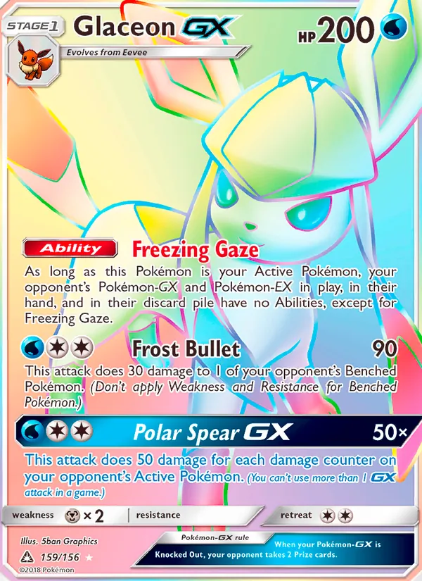 Glaceon GX - Ultra Prism Pokemon Card