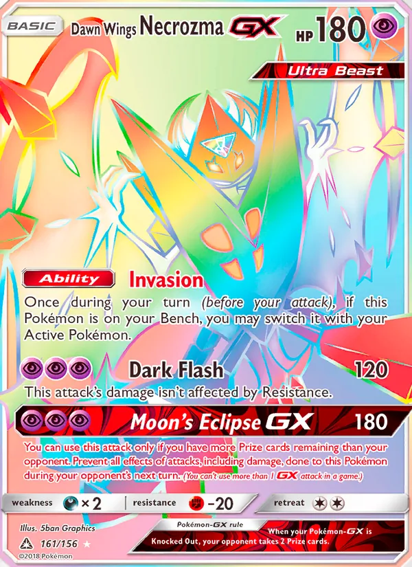Dawn Wings Necrozma GX - Ultra Prism Pokemon Card