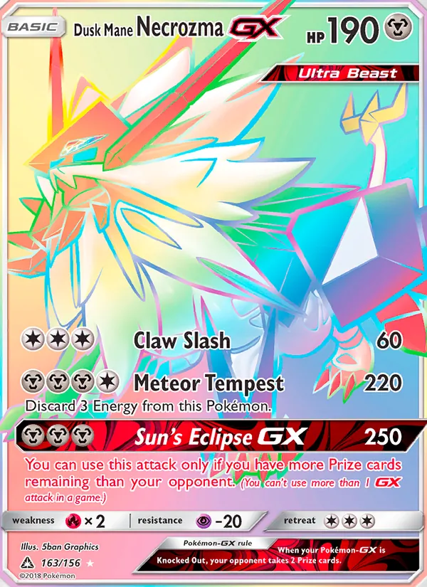 Dusk Mane Necrozma GX - Ultra Prism Pokemon Card