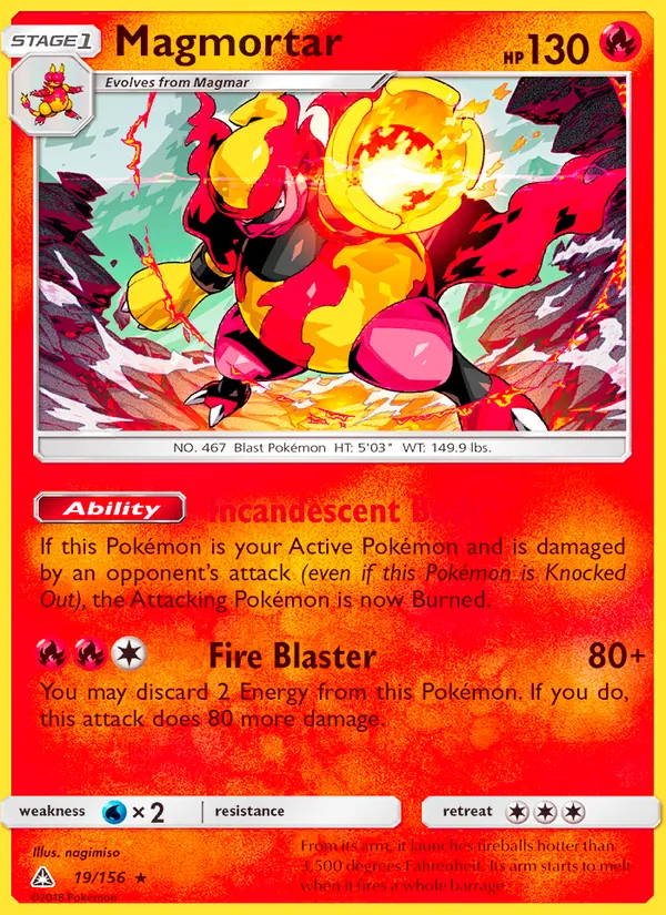 Magmortar - Ultra Prism Pokemon Card
