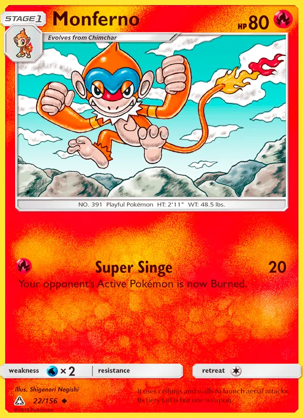 Monferno - Ultra Prism Pokemon Card