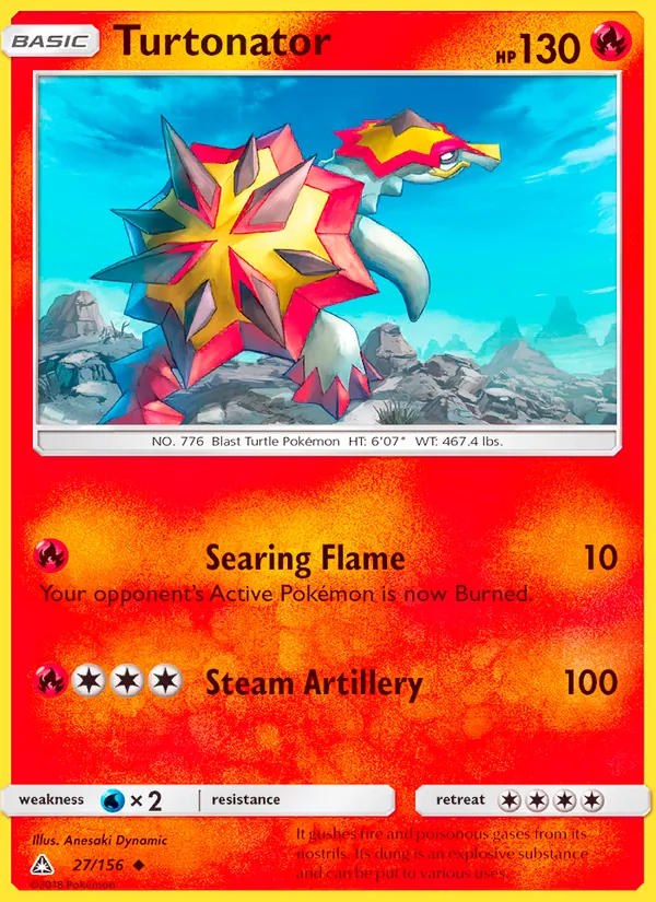 Turtonator - Ultra Prism Pokemon Card