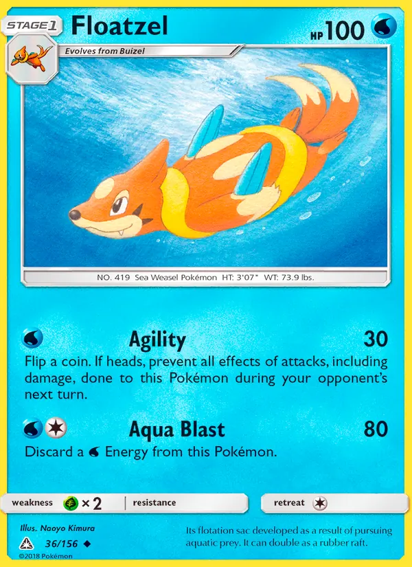 Floatzel - Ultra Prism Pokemon Card