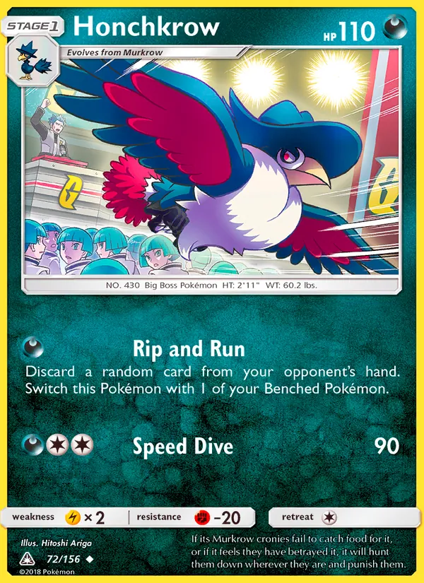 Honchkrow - Ultra Prism Pokemon Card