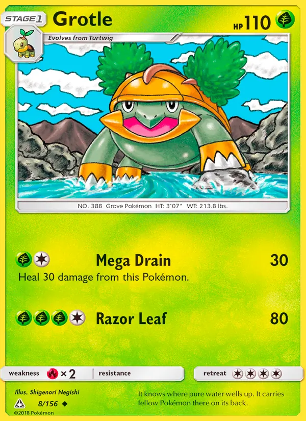 Grotle - Ultra Prism Pokemon Card