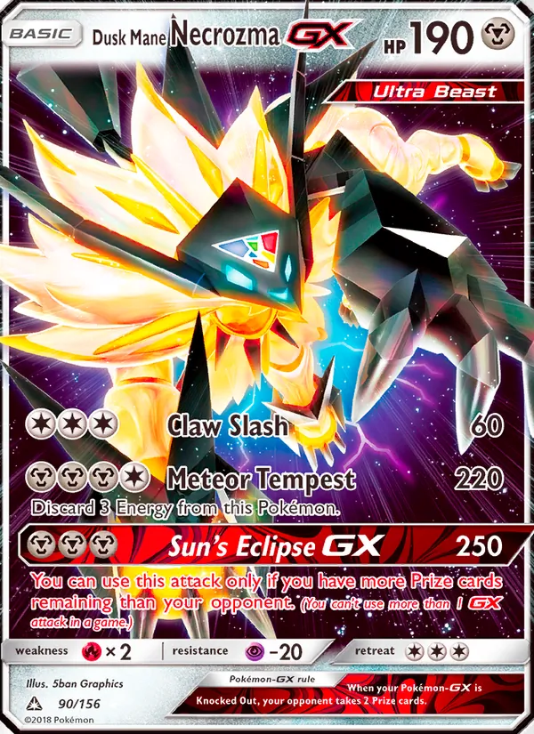 Dusk Mane Necrozma GX - Ultra Prism Pokemon Card
