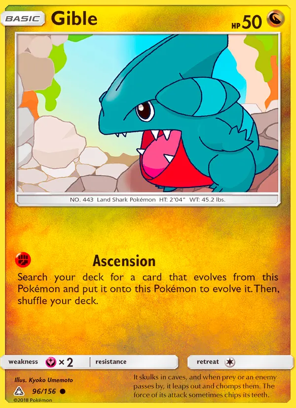 Gible - Ultra Prism Pokemon Card