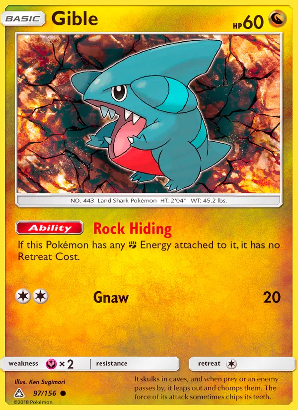 Gible - Ultra Prism Pokemon Card