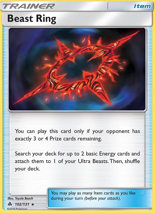 Beast Ring - Forbidden Light Pokemon Card