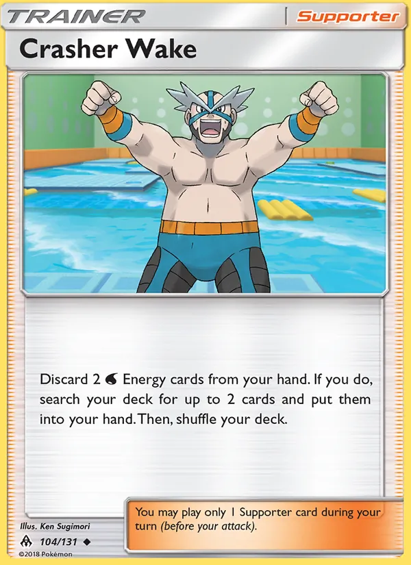 Crasher Wake - Forbidden Light Pokemon Card